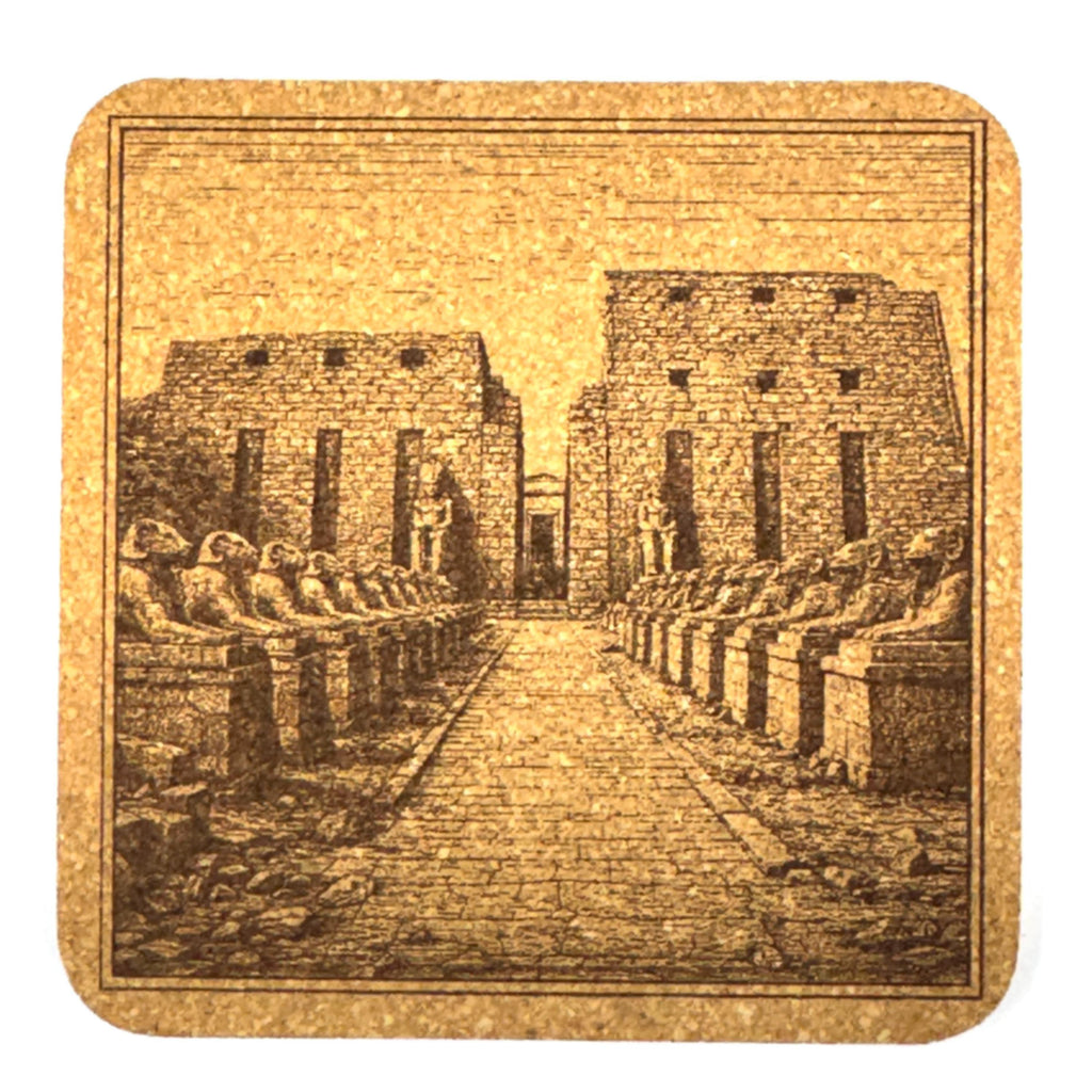 Karnak Temple Coaster – Avenue of Sphinx Statues Egypt Engraved Art