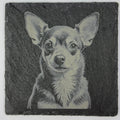 Chihuahua Portrait – Engraved Slate Coaster