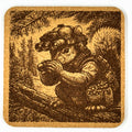 Peanut the Overprepared Squirrel Cork Coaster – Always Watching the Snacks