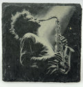 Jazz & Blues Saxophonist – Live Performance Slate Coaster