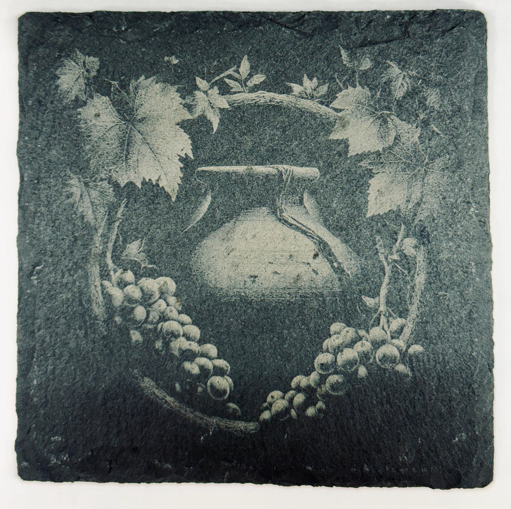 Vintage Wine Jug Slate Coaster – Old-World Winery Style