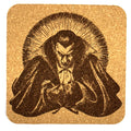 Gothic Vampire Dark Horror Cork Coaster – Classic Dracula Style Decor