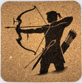 Archer Silhouette – Bow and Arrow Cork Coaster