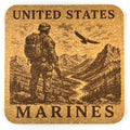 Mountain Patrol Marine Cork Coaster, Outdoor Military Art