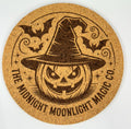 Midnight Moonlight Magic Pumpkin Cork Coaster Halloween