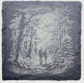 Woodland Walking Path Slate Coaster – Forest Trail Scene