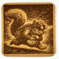 Peanut the Snack Courier Cork Coaster – No Time to Explain