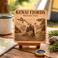 Kenai Fjords National Park Cork Coaster – Alaska Fjord Art