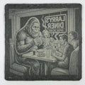 Bigfoot Diner Slate Coaster – Sasquatch Burger Night