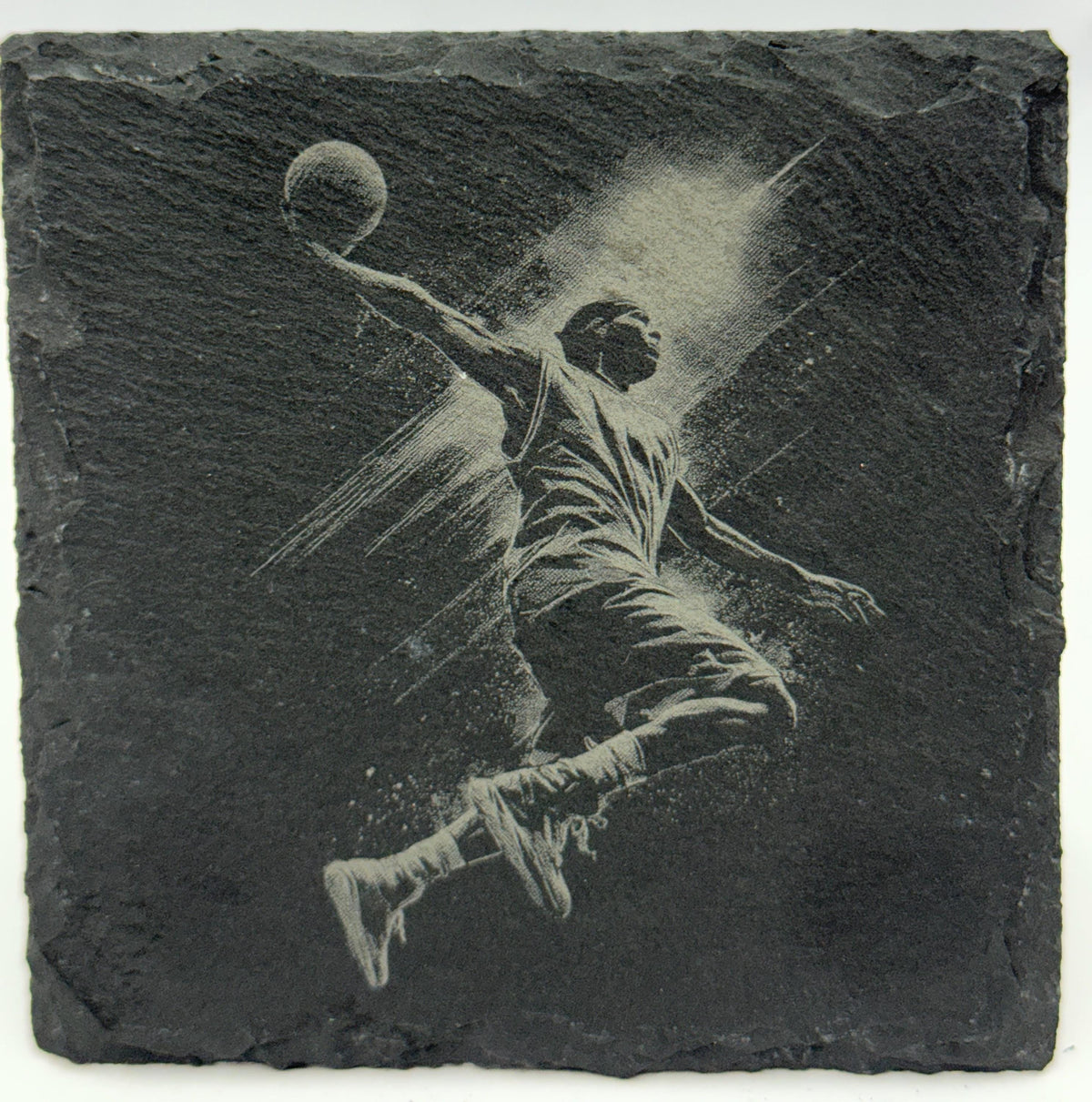 Basketball Dunk Takeoff – Slate Coaster