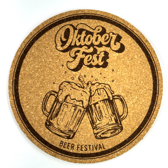 Oktoberfest Beer Festival Cork Coaster German Style Cheers Design