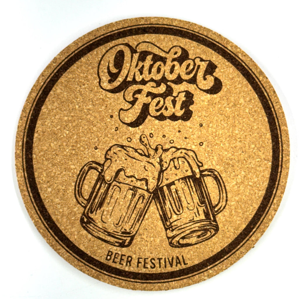 Oktoberfest Beer Festival Cork Coaster German Style Cheers Design