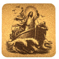 Jesus Calming the Storm Cork Coaster – Biblical Scene Artwork