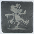 Playful Gentleman with Cane – Whimsical Slate Coaster