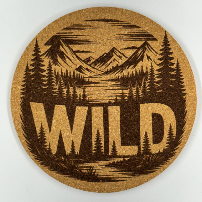 Wild Mountain Forest Cork Coaster