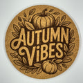 Cozy Autumn Vibes Fall Cork Coaster