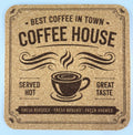 Best in Town Coffee House Square Cork Coaster