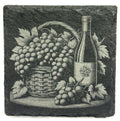 Grapes in Basket Slate Coaster – Harvest Table Decor