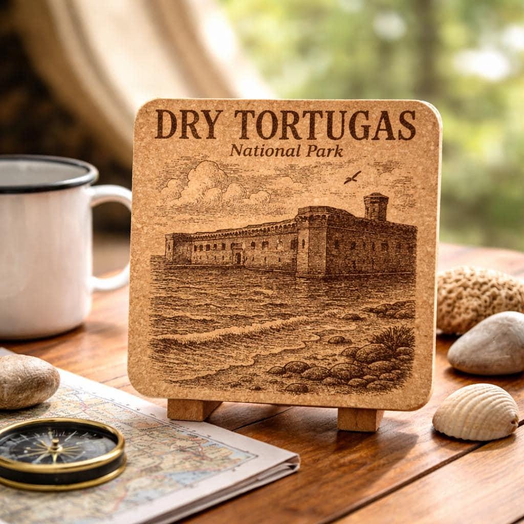 Dry Tortugas National Park Cork Coaster – Fort Jefferson Art