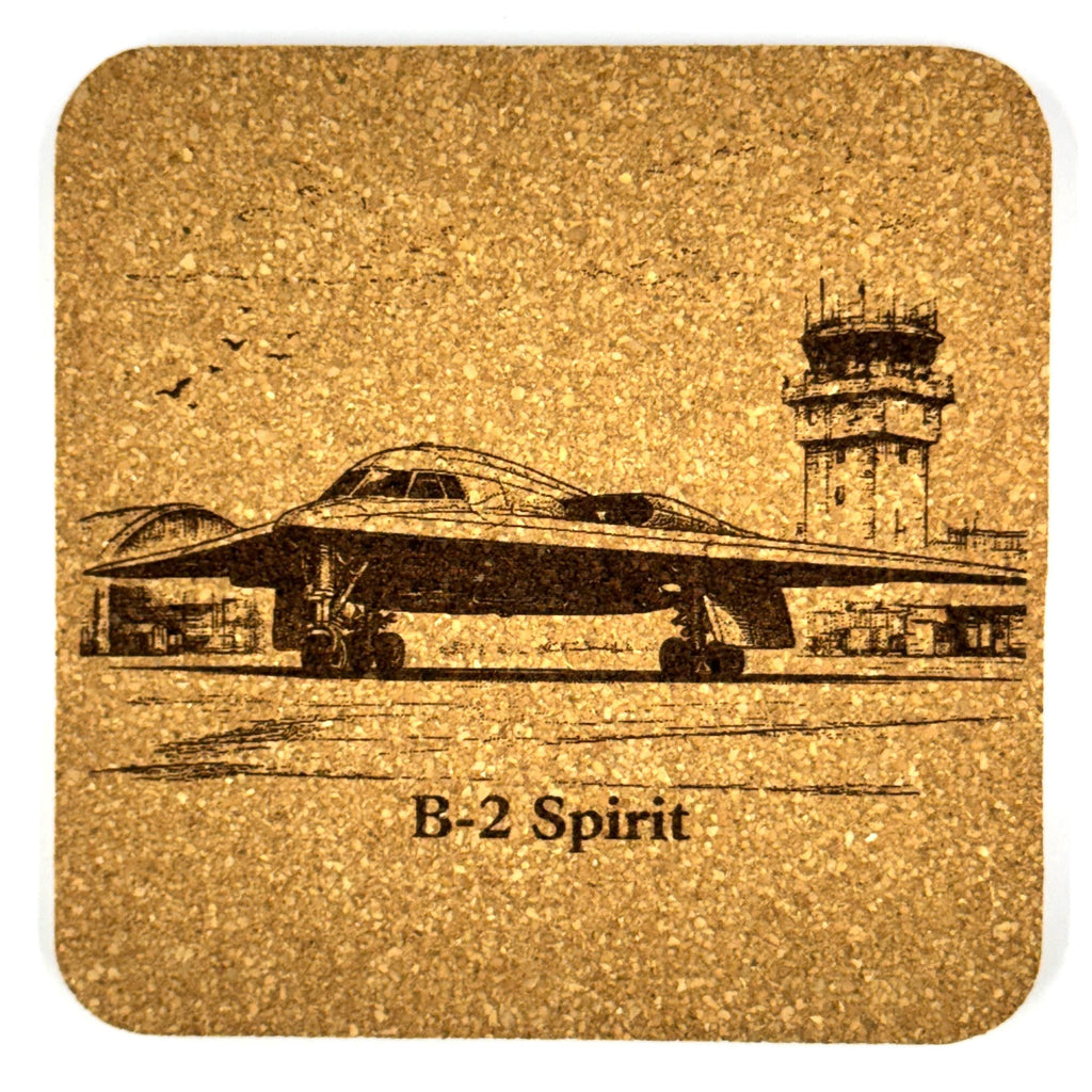 B-2 Spirit Stealth Bomber Cork Military Aviation Coaster