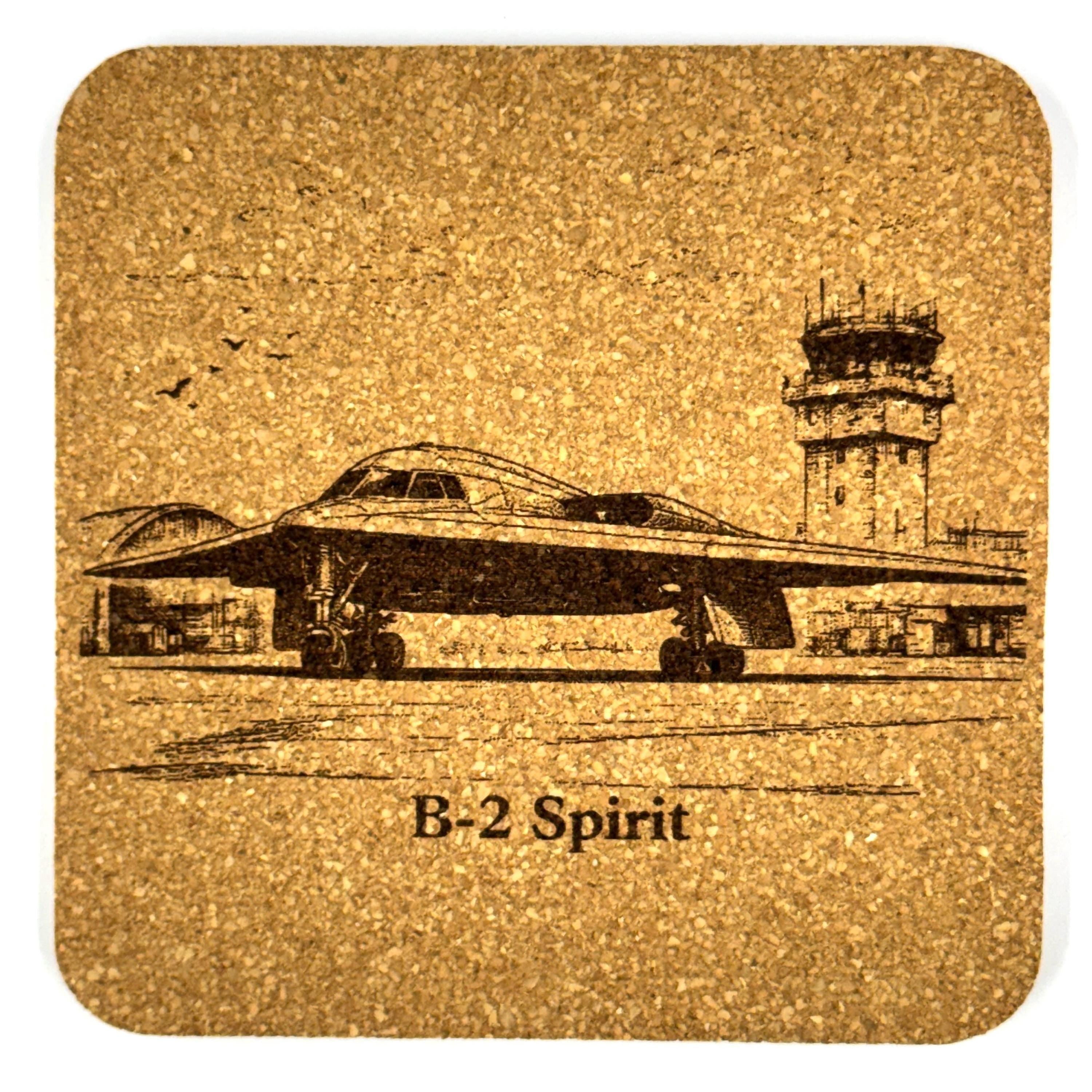 B-2 Spirit Stealth Bomber Cork Military Aviation Coaster