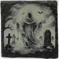 Rising Hooded Apparition – Laser Engraved Slate Coaster