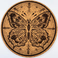 Victorian Butterfly Mandala – Detailed Cork Coaster