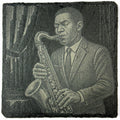 Jazz Saxophonist – Classic Blues Music Slate Coaster