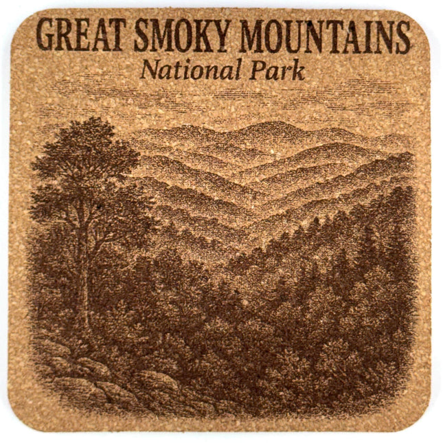 Great Smoky Mountains National Park Cork Coaster – Appalachian Art