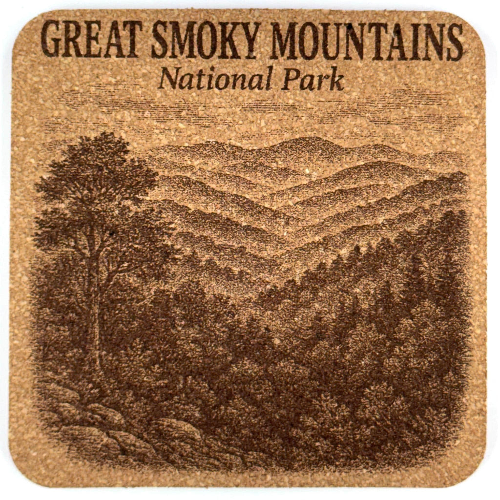 Great Smoky Mountains National Park Cork Coaster – Appalachian Art