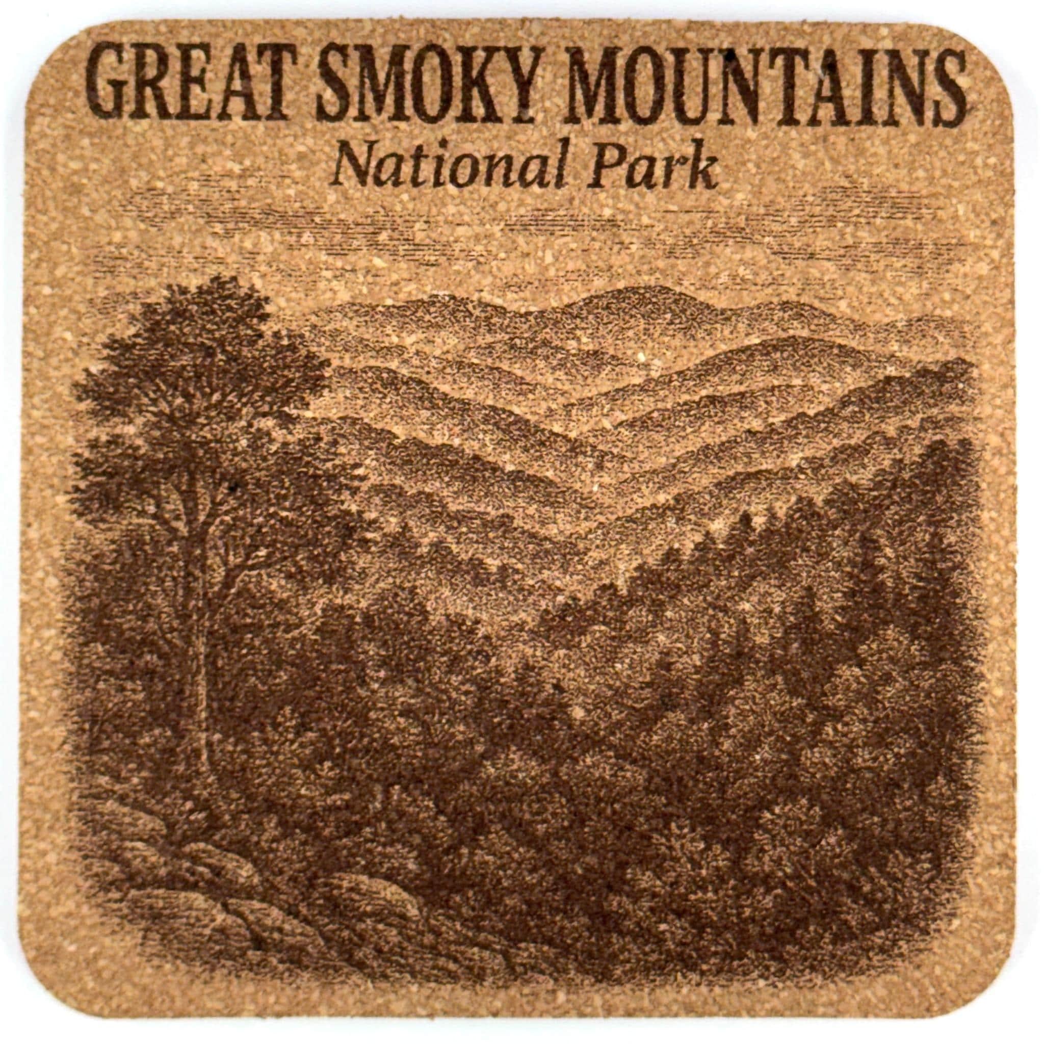 Great Smoky Mountains National Park Cork Coaster – Appalachian Art