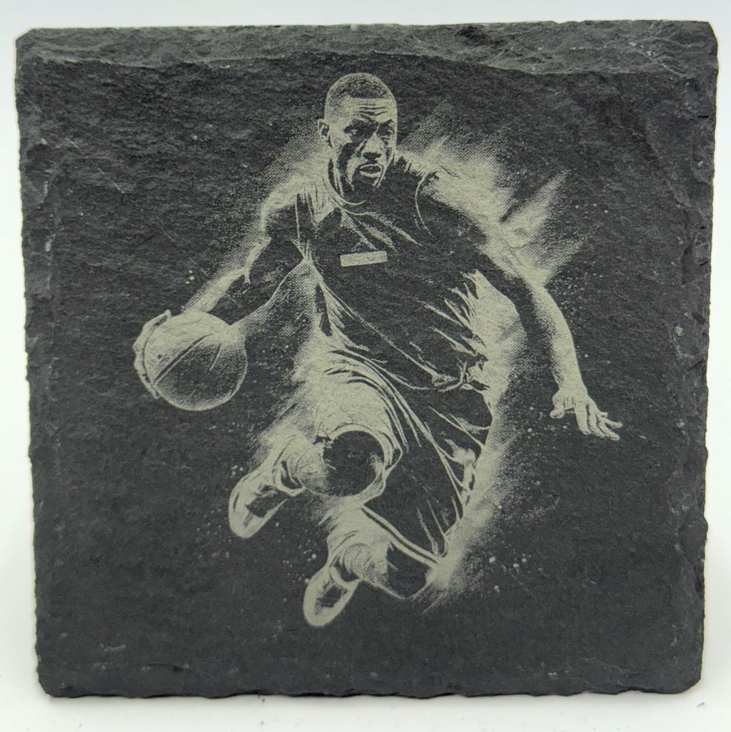 Basketball Dribble Drive – Slate Coaster