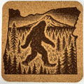 Bigfoot Pacific Northwest Wanderer – Oregon State Cork Coaster
