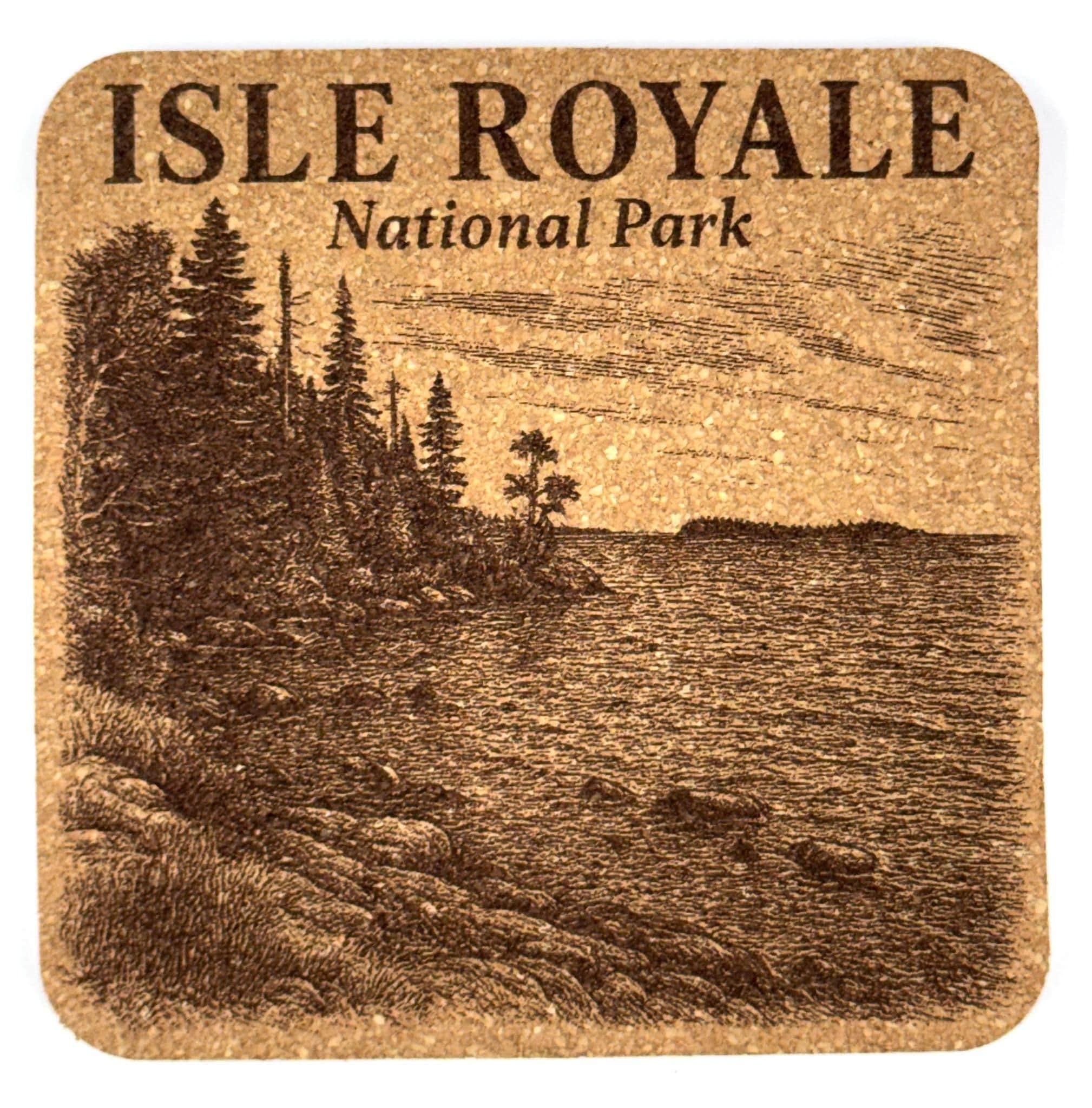 Isle Royale National Park Cork Coaster – Lake Superior Art