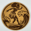 Island Rhythm Surfer Girl Cork Coaster