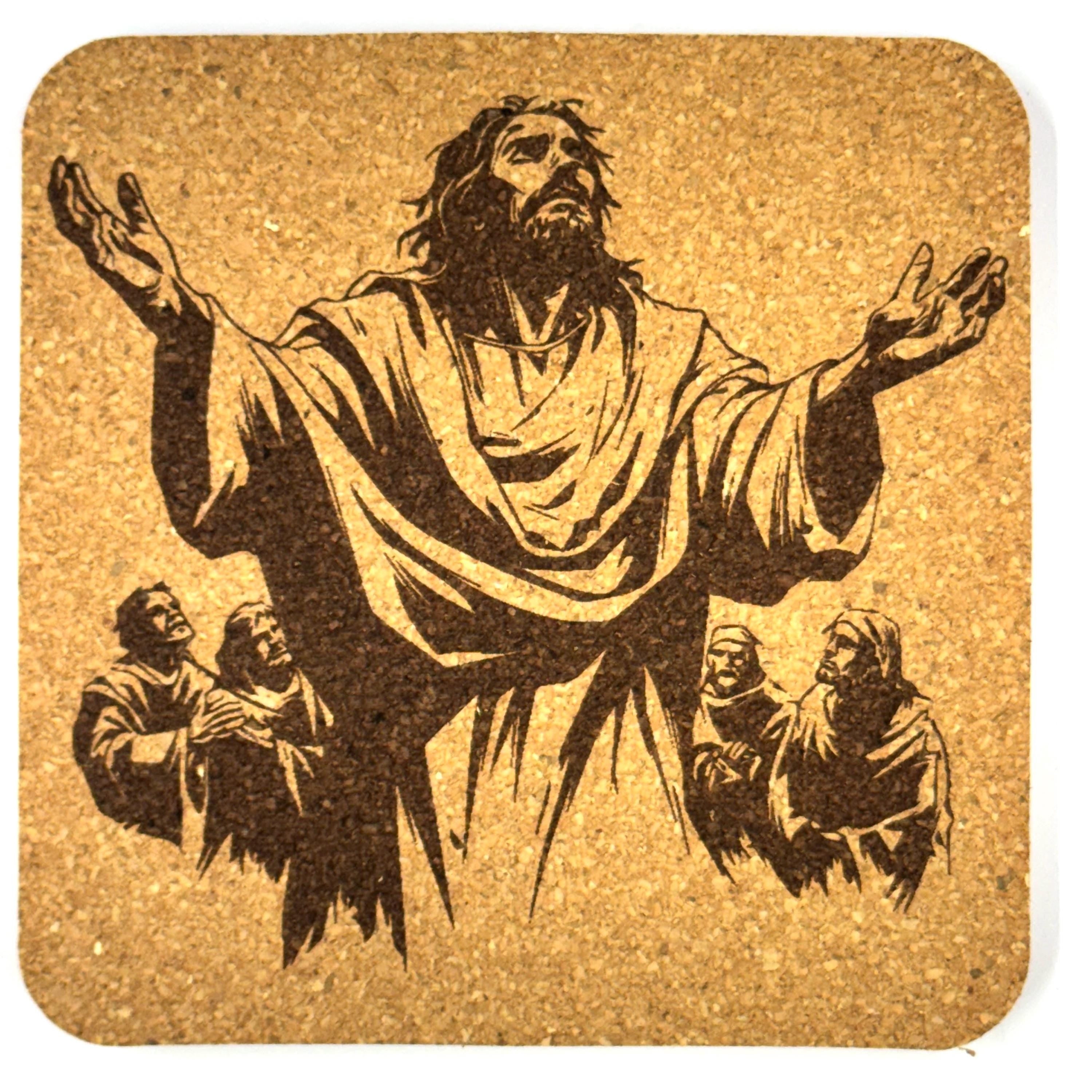 esus Teaching Cork Coaster – Christian Biblical Artwork
