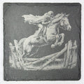 Jumping Horse Slate Coaster – Equestrian Action Art