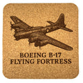 Boeing B-17 Flying Fortress WWII Bomber – Laser Engraved Cork Coaster