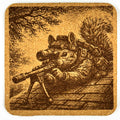 Peanut the Focused Squirrel Cork Coaster – Plans Were Definitely Made