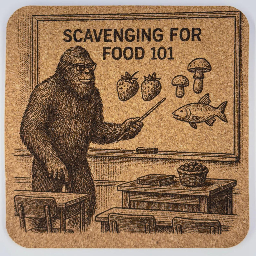 Teacher Bigfoot Cork Coaster – Scavenging for Food 101 Lesson