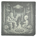 Bigfoot and Alien Campfire Coffee – Pacific Northwest UFO Slate Coaster