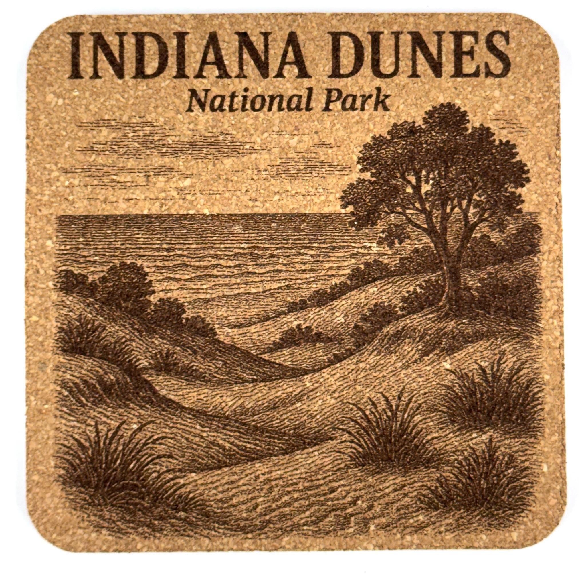 Indiana Dunes National Park Cork Coaster – Great Lakes Art