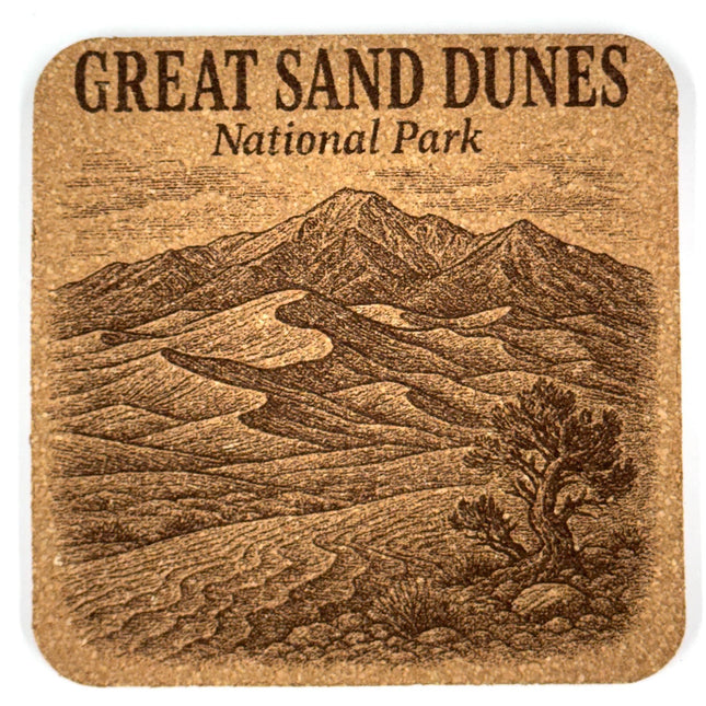 Great Sand Dunes National Park Cork Coaster – Colorado Dune Landscape