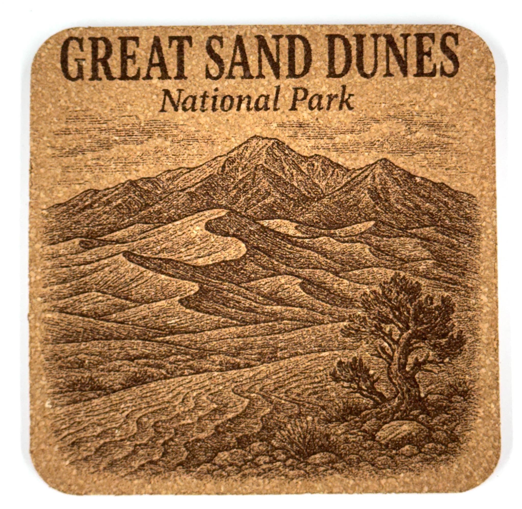 Great Sand Dunes National Park Cork Coaster – Colorado Dune Landscape