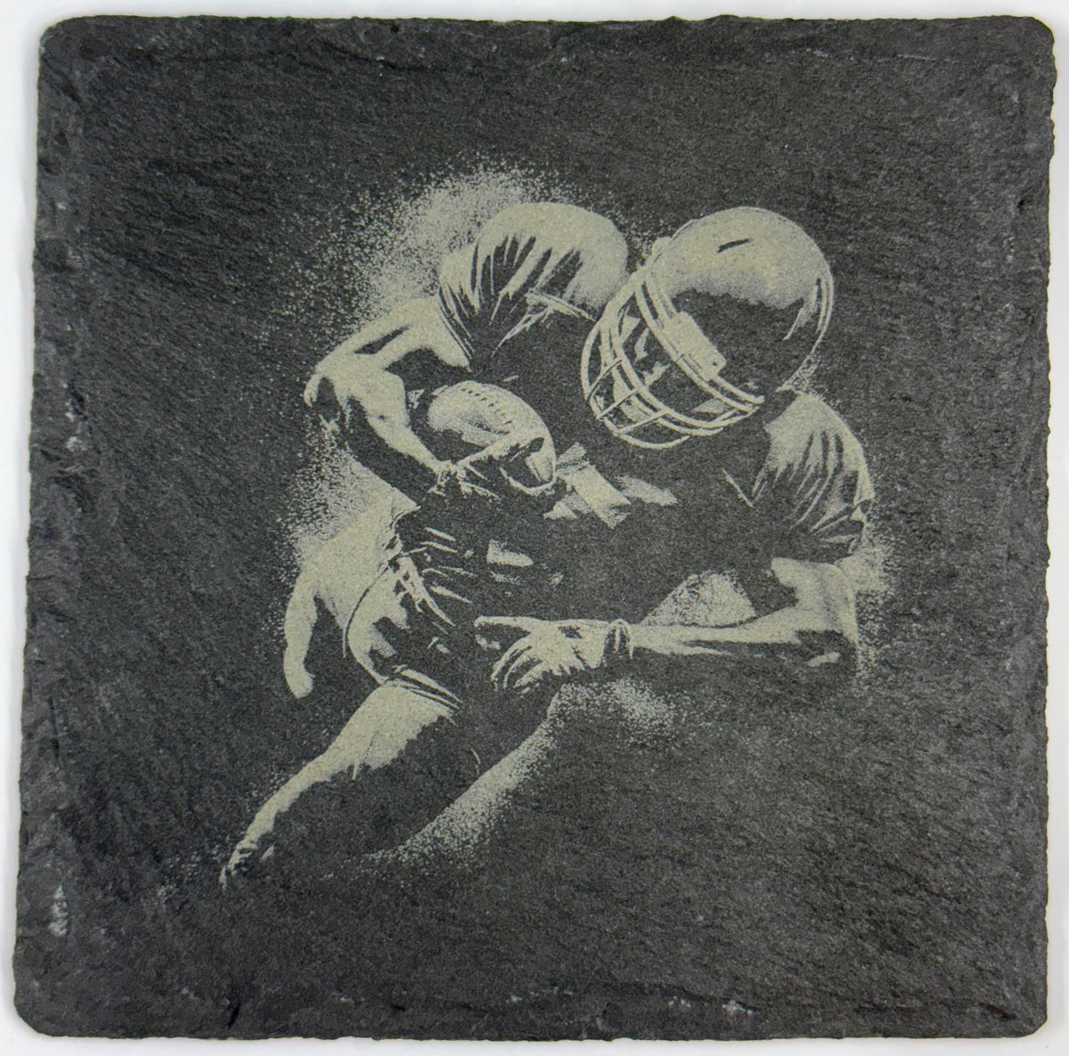Football Tackle Collision – Grit Slate Coaster