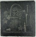 Grapes in Basket Slate Coaster – Rustic Winery Still Life
