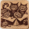 Catnip Cats – Box of Mayhem Cheshire Coaster