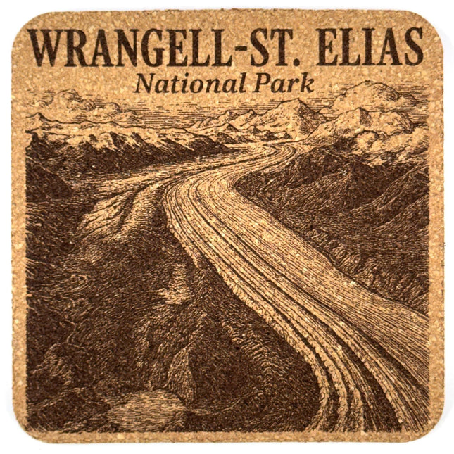 Wrangell–St. Elias National Park Cork Coaster – Alaska Glacier Landscape