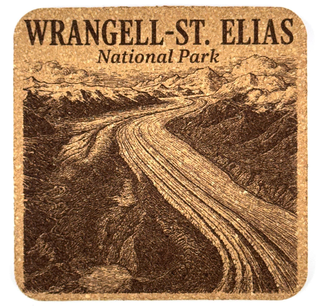 Wrangell–St. Elias National Park Cork Coaster – Alaska Glacier Landscape
