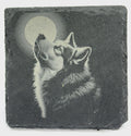 Husky Dog Art Slate Coaster – Realistic Arctic Canine Design